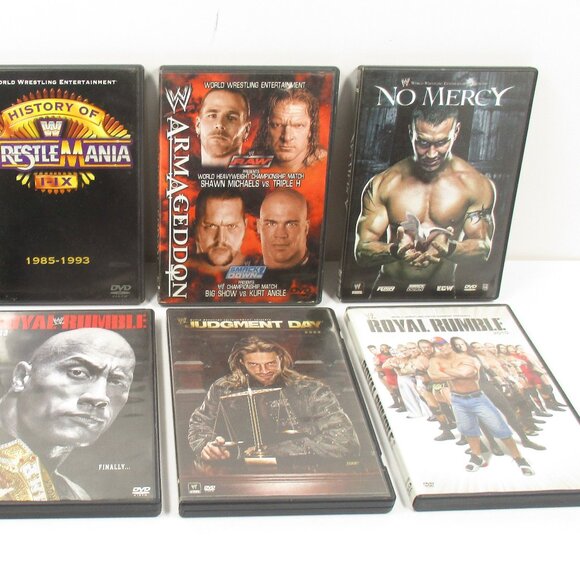 9 WWE DVD Lot Wrestlemania I-IX, Royal Rumble, No Way Out, The Rock, Triple H - Picture 4 of 8